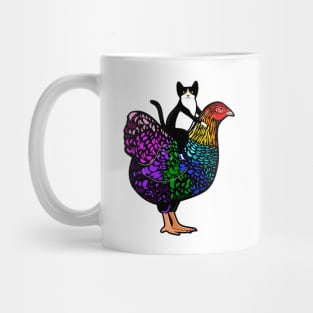 Rainbow Chicken Ride Mug
